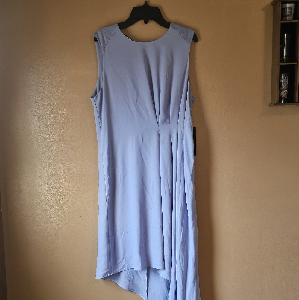 Bagatelle Blue Asymmetrical Ruched Dress for Night Out
